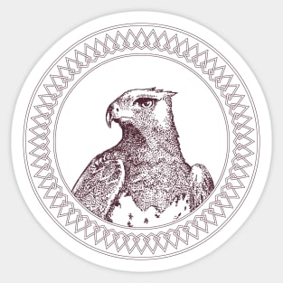 Wood Eagle Sticker